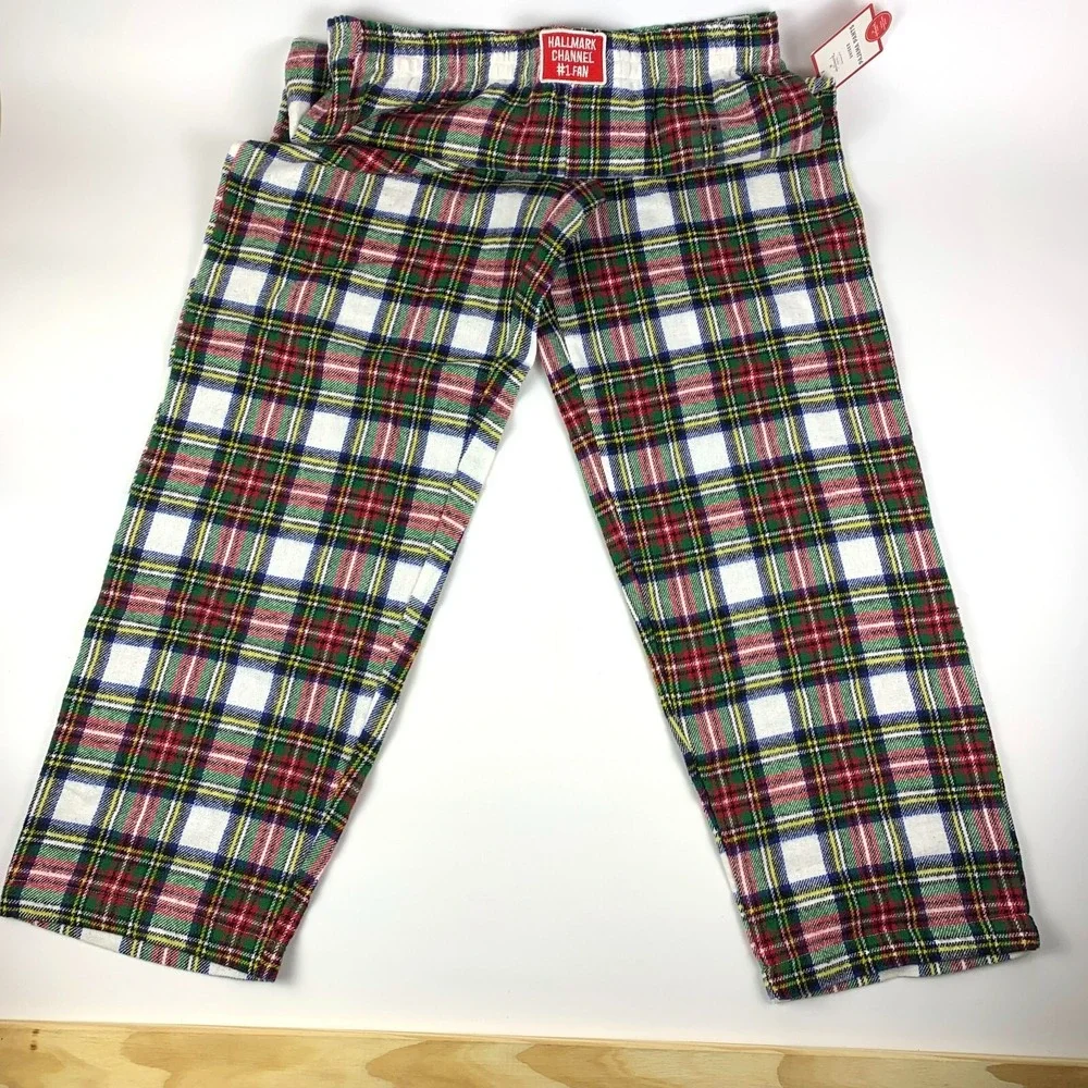 Hallmark Channel #1 Fan Plaid‎ 100% Cotton Pajama Pants Unisex Sz L